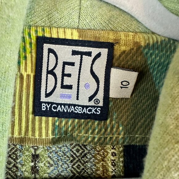 Vintage Bets by Canvasback Patchwork Wool Jacket Womens Medium Green Mixed Media - Picture 4 of 11